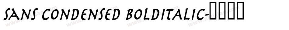 Sans Condensed BOLDITALIC字体转换